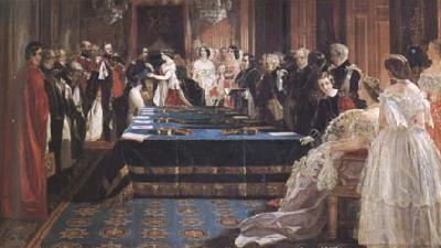 Edward Matthew Ward The Investiture of Napoleon III with the Order of the Garter 18 April 1855 (mk25)